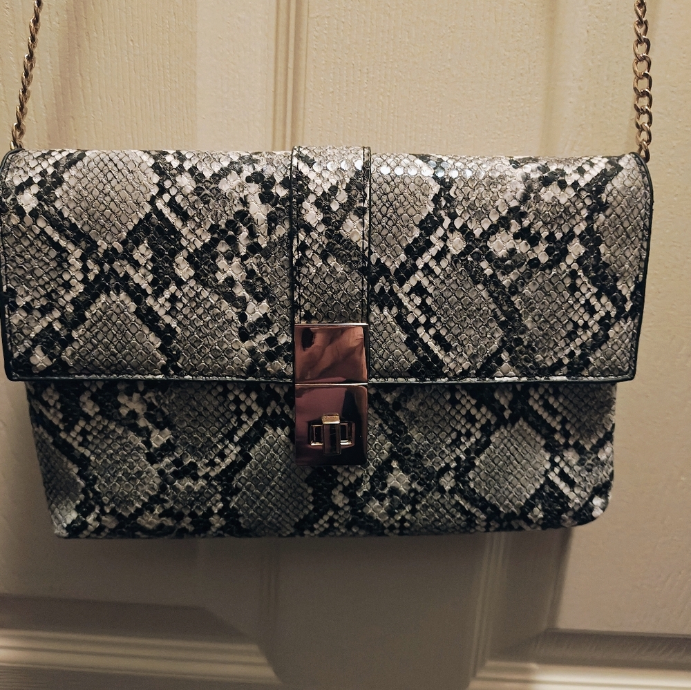 Madison west Elegant Snakeskin Crossbody Shoulder Bag